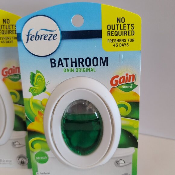 Febreze Bathroom Air Freshener, Odor-Fighting, Gain Original Scent, 3 Count - Picture 2 of 3